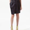 Zara Linen Frontpleated Skirt in Blue (navy) - Lyst