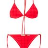 Burberry Brit Checked Bikini in Red - Lyst