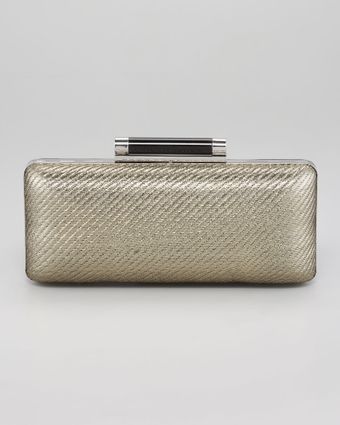 Diane Von Furstenberg Tonda Metallic Twill Clutch - Lyst