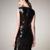 Donna Karan New York Sequined Cashmeresilk Dress in Black - Lyst