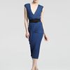 Donna Karan New York Luster Jersey Wrap Dress in Blue (sapphire) - Lyst