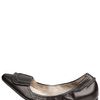 Elizabeth And James Scrunchy Ballerina Flat in Black (cognac) - Lyst
