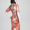 Erdem Sequined Floral Print Dress in Orange - Lyst