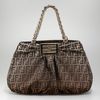 Fendi Mia Metallic Zucca Shoulder Bag in Brown (tobacco) - Lyst