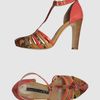 Francesco Morichetti Platform Pumps in Green (coral) - Lyst