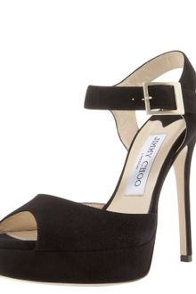 Jimmy Choo Linda Suede Patform Sandal - Lyst