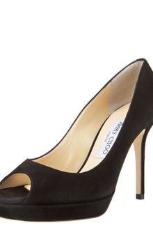 Jimmy Choo Luna Suede Peep-toe Platform Pump - Lyst
