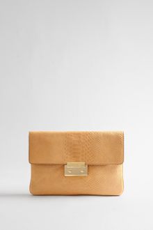 Michael by Michael Kors Tan Python Sloane Clutch - Lyst