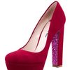 Miu Miu Glittersole Suede Pump in Brown (almond) - Lyst