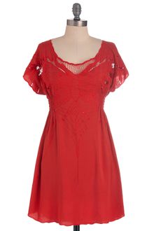 ModCloth My Favorite Wings Dress in Red - Lyst