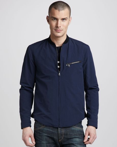 Rag & Bone Nylonblend Track Jacket in Blue for Men (midnight) - Lyst
