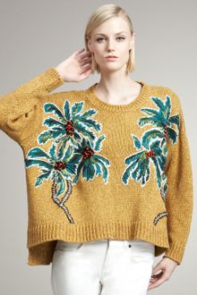 Stella McCartney Palm-embroidered Sweater - Lyst