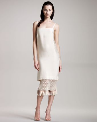 The Row Crochet Tassel Sweep Dress - Lyst