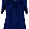 Vionnet Folded Shoulder Blouse in Blue - Lyst