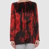 Balmain Long Sleeve Blouse in Red - Lyst
