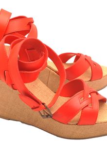 Castaner Quomo Leather Wedges in Red - Lyst