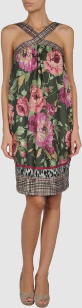 I'm Isola Marras Short Dress in Multicolor (ivory) - Lyst