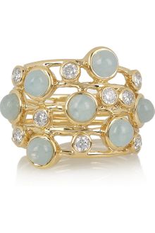 Ippolita Lollipop 18karat Gold Diamond and Aqua Ring - Lyst