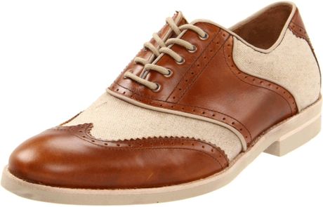 Johnston  Murphy Johnston Murphy Mens Dolby Wing Tip Saddle Oxford in ...