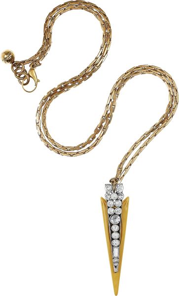 Lulu Frost Crystal and Resin Spike Necklace in Gold - Lyst