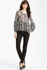 Pierre Balmain Python Print Empire Blouse