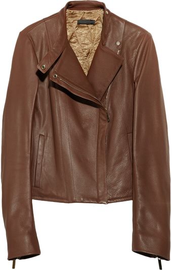 The Row Cookton Textured Leather Biker Jacket - Lyst