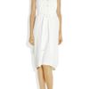 Yves Saint Laurent Drapedback Crepe Tuxedo Dress in White (ivory) - Lyst