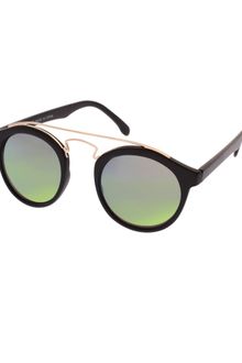 ASOS Collection Asos Round Sunglasses with Metal Bridge Detail and Revo Lens - Lyst