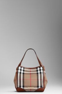 Burberry Small Bridle House Check Tote Bag - Lyst