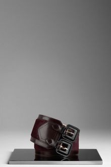 Burberry Suede Leather Double Strap Belt - Lyst