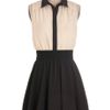 Modcloth Think Contrast Dress in Black (ivory) - Lyst