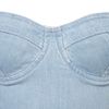 Topshop Denim Cupped Bandeau Dress in Blue (denim) - Lyst