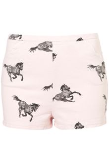 Topshop Horse Print Shorts - Lyst