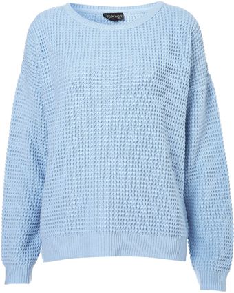 Topshop Knitted Textured Grunge Jumper - Lyst