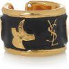 Yves Saint Laurent Ycons Enameled Goldplated Ring in Gold - Lyst