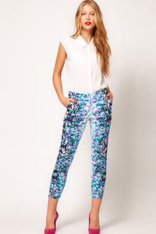 ASOS Collection Asos Crop Trousers in Floral Print - Lyst