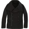 Balmain High Collar Peacoat in Black for Men - Lyst