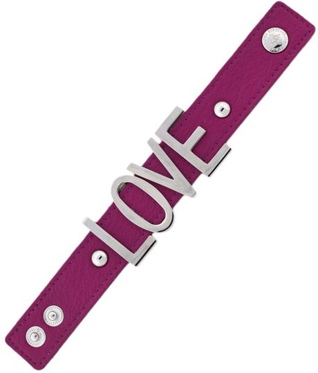 Bcbgeneration  Love Wide Snap Bracelet in Pink - Lyst