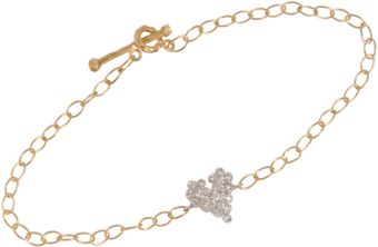 Cathy Waterman  Platinum Diamond Scalloped Heart Bracelet - Lyst