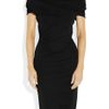 Donna Karan New York Draped Crepejersey Dress in Black - Lyst
