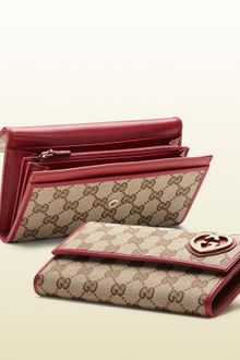 Gucci Burnt Orange Shiny GG Leather Continental Wallet - Lyst