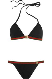 Gucci Stripe Trimmed Triangle Bikini - Lyst