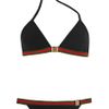 Gucci Stripe Trimmed Triangle Bikini in Black - Lyst