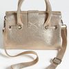 Jimmy Choo Rosalie Glitter Leather Satchel in Gold - Lyst