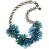 Lanvin Raffia Mask Flower Small Necklace in Blue (gold) - Lyst