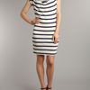 Linea Weekend Striped Cowl Neck Dress in Blue (navy) - Lyst