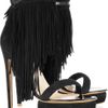 Nicholas Kirkwood Fringed Suede Sandals in Black - Lyst