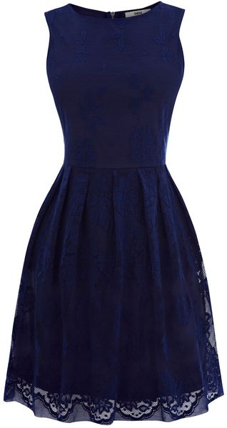 Oasis Lace Cutaway Dress - Lyst