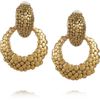Oscar De La Renta 24karat Goldplated Hoop Clip Earrings in Gold - Lyst