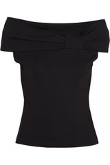 RED Valentino Offtheshoulder Stretchjersey Bow Top